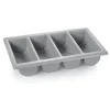 Besteckkasten, Besteckeinsatz, Besteckbox - (53 x 32,5 x 10cm): 4 Fächer, stapelbar & robust - ideal für Restaurants & Bars