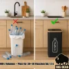 BigDean 100L Pfandflaschen Sammelbehälter mit Deckel inkl. Tragetasche - Pfandflaschen Behälter Flaschensammler Leergut Sammelbehälter Pfandsammler Flaschensammler Pfandflaschen