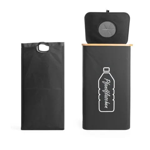 BigDean 100L Pfandflaschen Sammelbehälter mit Deckel inkl. Tragetasche - Pfandflaschen Behälter Flaschensammler Leergut Sammelbehälter Pfandsammler Flaschensammler Pfandflaschen