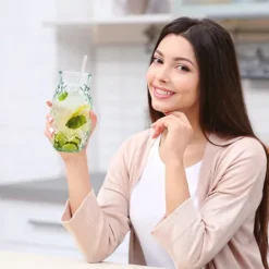 BigDean® Trinkgläser im Ananas-Design 700ml [4er Set] aus 100% Recyclingglas | Partygläser für Longdrinks · Cocktails · Softdrinks & Wasser | umweltbewusst · spülmaschinenfest · langlebig