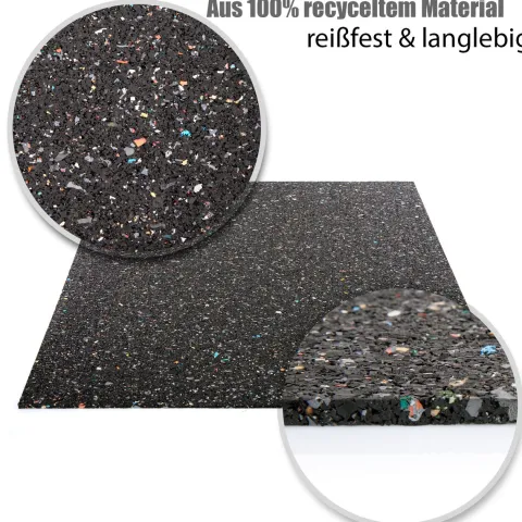 BigDean Antivibrationsmatte 60x60 cm – zuschneidbare Gummimatte Made in Germany – Dämmmatte 0,6cm Höhe für unterschiedliche Geräte & Räume geeignet