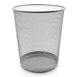 BigDean Papierkorb Mülleimer Büro silber 20L Draht – vielseitiger Mülleimer