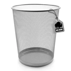 BigDean Papierkorb Mülleimer Büro silber 20L Draht – vielseitiger Mülleimer