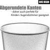 BigDean 2 Stück Papierkorb Mülleimer Büro silber 20L Draht – vielseitiger Mülleimer