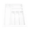 BigDean Universal Besteckeinsatz für Schubladen 40 cm - Zuschneidbar - 330x490mm - Schubladeneinsatz aus Kunststoff, Besteckkasten weiß, Made in Europe