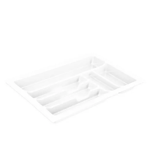 BigDean Universal Besteckeinsatz für Schubladen 40 cm - Zuschneidbar - 330x490mm - Schubladeneinsatz aus Kunststoff, Besteckkasten weiß, Made in Europe