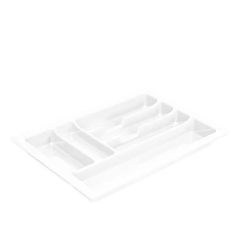 BigDean Universal Besteckeinsatz für Schubladen 40 cm - Zuschneidbar - 330x490mm - Schubladeneinsatz aus Kunststoff, Besteckkasten weiß, Made in Europe