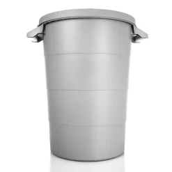 BigDean wetterfeste Universaltonne mit Deckel und 2 stabilen Tragegriffen 80 Liter GRAU - Regentonne Mülleimer - Indoor und Outdoor geeignet - Made in Europe