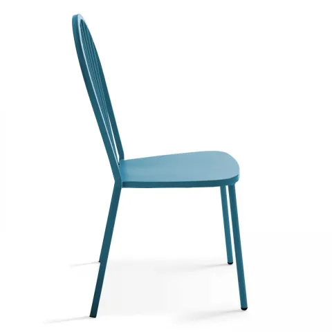 Bistrostuhl aus Metall Honfleur 52,5 x 56,5 x 94 cm - Oviala