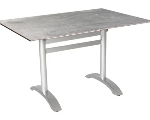 Bistrotisch Acamp HPL 120 x 80 cm Aluminium platin klappbar
