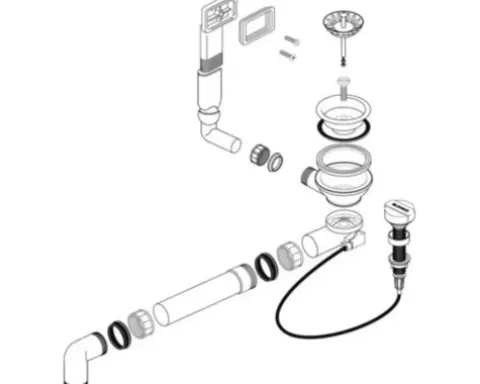 Blanco Ablaufgarnitur 3 ½'' mit Ablauffernbedienung 237859