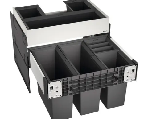 BLANCO Einbaumülleimer SELECT II 60/4 Orga Fassungsvermögen 2x 15 l und 2x 6 l 526211
