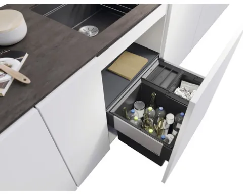 BLANCO Einbaumülleimer SELECT II 60/3 Fassungsvermögen 1x 30 l und 2x 8 l 526205