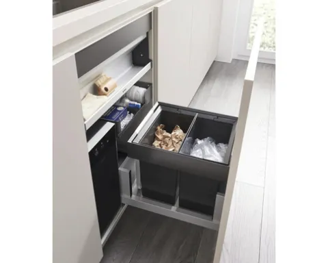 BLANCO Einbaumülleimer SELECT II 40/2 Combi Anzahl Fächer 2 13 Liter schwarz 527854