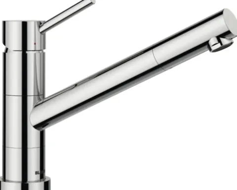 Blanco Einhebel Küchenarmatur KANO-F chrom glänzend Fenstermontage abklappbar 527959