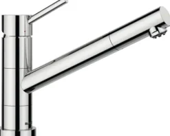 Blanco Einhebel Küchenarmatur Niederdruckarmatur KANO-F chrom glänzend Fenstermontage abklappbar 527960