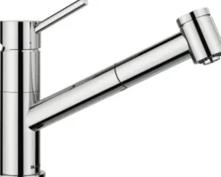 Blanco Einhebel Küchenarmatur Niederdruckarmatur mit Brause KANO-S VARIO chrom matt glänzend 527968