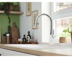 Blanco Küchenarmatur CARENA-S VARIO chrom vulkangrau 526930