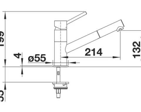 Blanco Küchenarmatur KANO-S anthrazit 525038