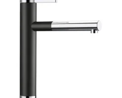 Blanco Küchenarmatur LINEE-S DVGW geprüft schwarz chrom matt 526171