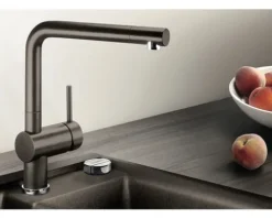 Blanco Küchenarmatur LINUS DVGW geprüft schwarz matt 526149