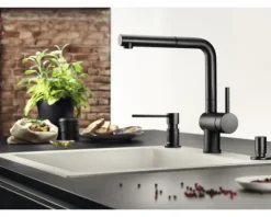 Blanco Küchenarmatur LINUS-S DVGW geprüft schwarz matt 525807
