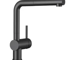 Blanco Küchenarmatur LINUS-S DVGW geprüft schwarz matt 525807