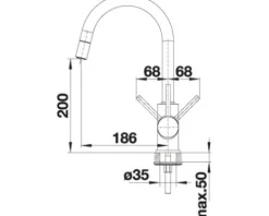 Blanco Küchenarmatur MIDA-S anthrazit 521455