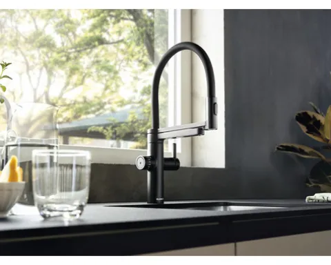 Blanco Küchenarmatur mit Filterfunktion DRINK.FILTER EVOL-S PRO schwarz matt 526636