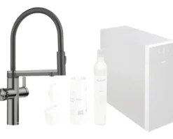 Blanco Küchenarmatur mit Filterfunktion und Kochend heißes Wasser CHOICE ICONA satin dark steel satiniert 527659