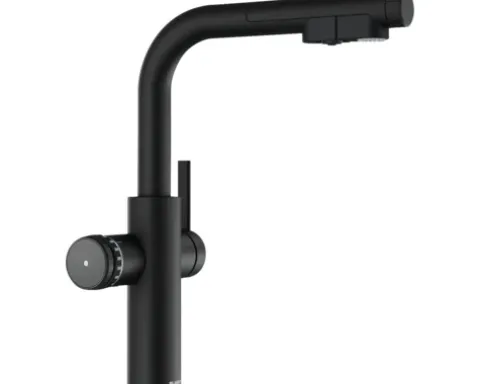 Blanco Küchenarmatur mit Filterfunktion und Kochend heißes Wasser Wasserhahn mit Sprudel CHOICE ICONA-L schwarz matt 527924