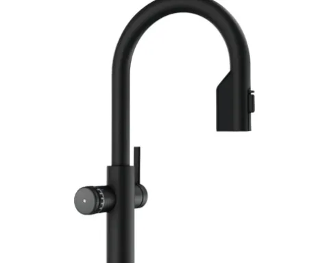Blanco Küchenarmatur mit Filterfunktion und Kochend heißes Wasser Wasserhahn mit Sprudel CHOICE ICONA-C schwarz matt 527929
