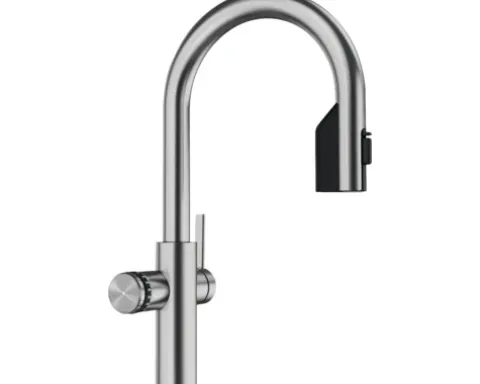 Blanco Küchenarmatur mit Filterfunktion und Kochend heißes Wasser Wasserhahn mit Sprudel CHOICE ICONA-C edelstahl gebürstet 527928