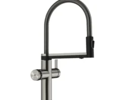 Blanco Küchenarmatur mit Filterfunktion und Kochend heißes Wasser Wasserhahn mit Sprudel CHOICE ICONA satin platinum satiniert 528108