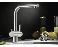 Blanco Küchenarmatur mit Filterfunktion FONTAS II satin dark steel satiniert 527736