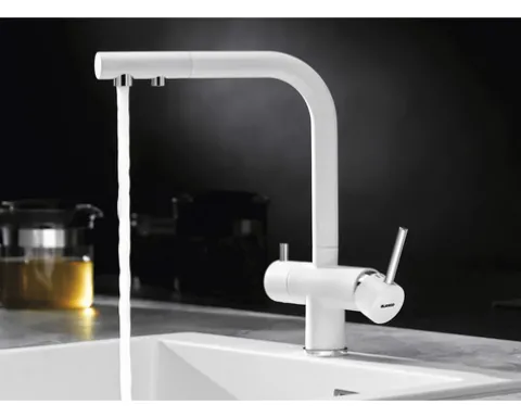 Blanco Küchenarmatur mit Filterfunktion FONTAS II softweiß matt 526943