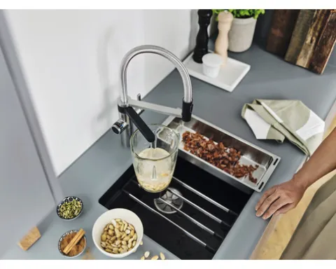 Blanco Küchenarmatur mit Filterfunktion DRINK.FILTER EVOL-S PRO edelstahl gebürstet 526311