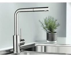 Blanco Küchenarmatur mit Handbrause MILA-S chrom 519810