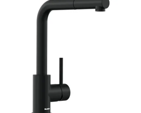 Blanco Küchenarmatur mit Handbrause MILA-S schwarz matt 526660