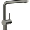 Blanco Küchenarmatur mit Handbrause LINUS-S satin dark steel satiniert 527733