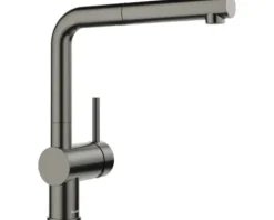 Blanco Küchenarmatur mit Handbrause LINUS-S satin dark steel satiniert 527733