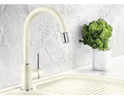 Blanco Küchenarmatur mit Handbrause MIDA-S DVGW geprüft schwarz matt 526146
