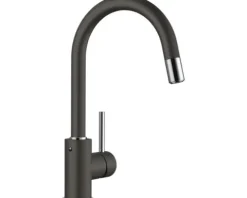 Blanco Küchenarmatur mit Handbrause MIDA-S DVGW geprüft schwarz matt 526146