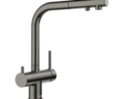Blanco Küchenarmatur mit Handbrause FONTAS-S II satin dark steel satiniert 527737