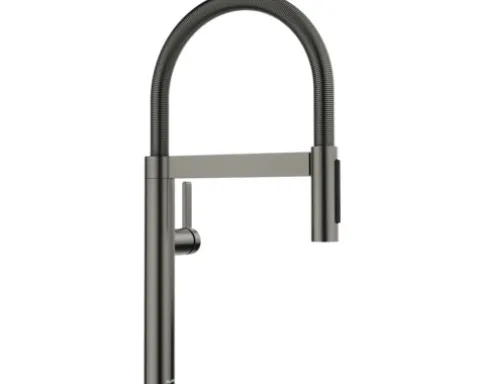 Blanco Küchenarmatur mit Handbrause CULINA-S II MINI satin dark steel satiniert 527469