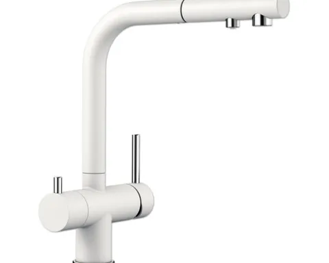 Blanco Küchenarmatur mit Handbrause und Filterfunktion FONTAS-S II silgranitweiß matt 525204