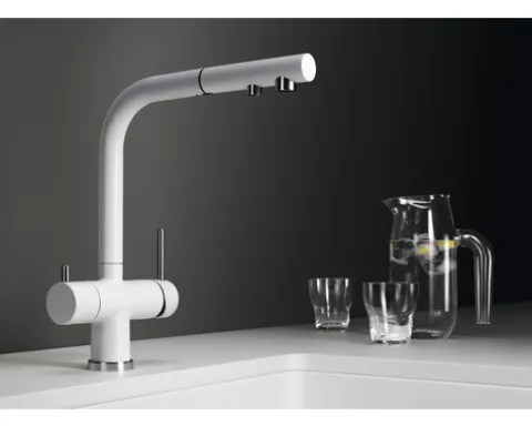 Blanco Küchenarmatur mit Handbrause und Filterfunktion FONTAS-S II softweiß matt 526947