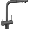 Blanco Küchenarmatur mit Handbrause und Filterfunktion FONTAS-S II felsgrau matt 525207
