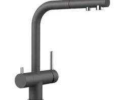 Blanco Küchenarmatur mit Handbrause und Filterfunktion FONTAS-S II felsgrau matt 525207