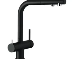 Blanco Küchenarmatur mit Handbrause und Filterfunktion FONTAS-S II schwarz matt 526672
